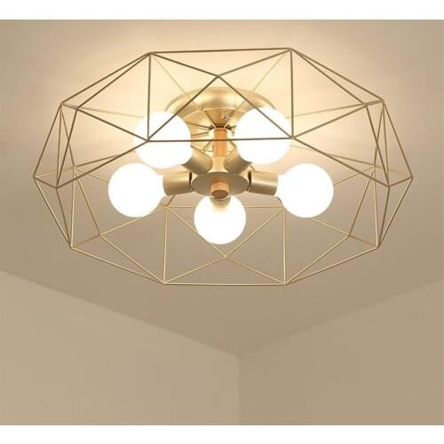 Bedroom Geometric Ceiling Lights Nordic Modern Childrens Room Dining Room Lighting Living Room Iron Deco Ceiling Lamps Fixtures