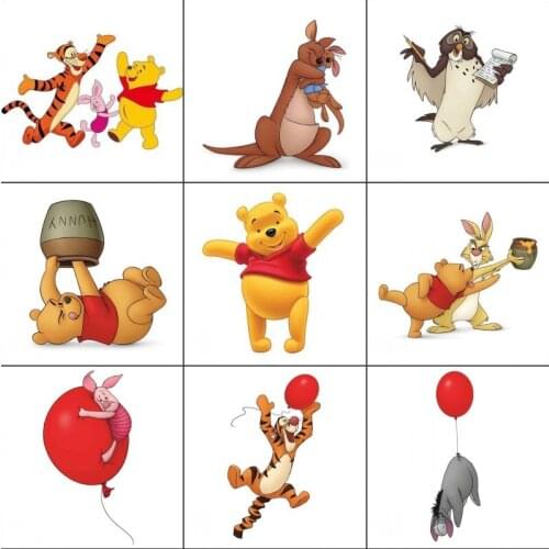 Disney Winnie The Pooh Piglet Tigger Eeyore Canvas Painting Posters and Prints Wall Art for Childrens Home Decoration Gift