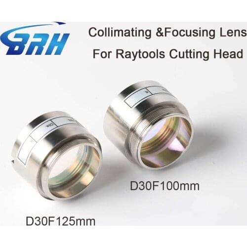 BRH Raytools Collimator Lens&Focus lens D30 F100/125mm for Raytools Bodor fiber Laser Cutting Head BT230/BT240 BT240S 0-3.3KW