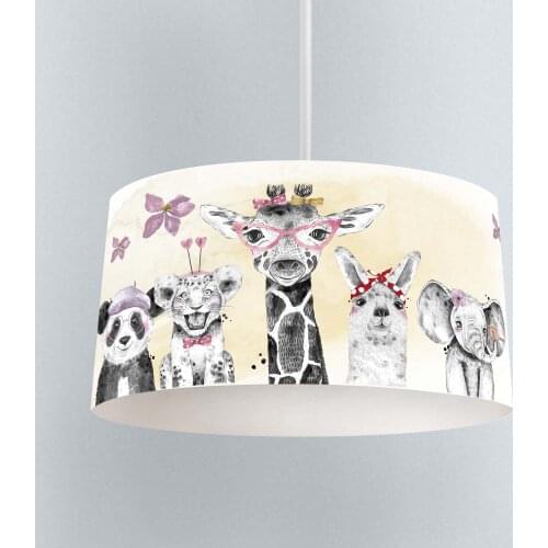 Lamp For Kids Bedrooms Light Chandelier for Living Room Childrens Room Animals Panda Giraffe Elephant Glass Model 132