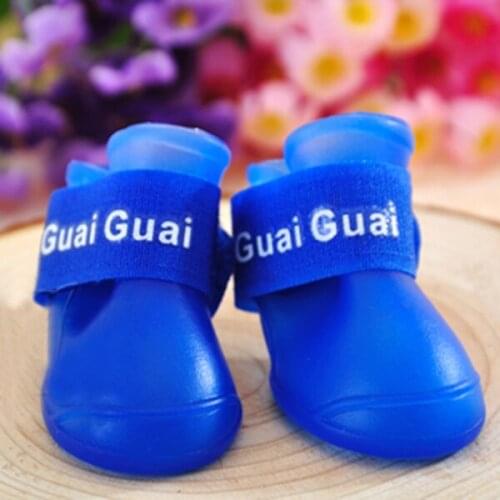 Pet Puppy Lovely Waterproof Boots Protective Rubber Rain Shoes Booties Candy Colors Hot