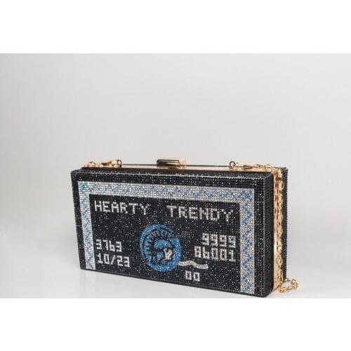 Fashion Dollars long card diamond purse women evening bag party bag rhinestone shine