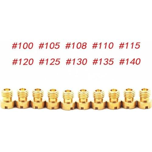 10pcs Carburetor Injectors Nozzle Main Jet For PWK Keihin OKO CVK Carburetor Motorcycle Carburetor Injectors Nozzle Auto Replace