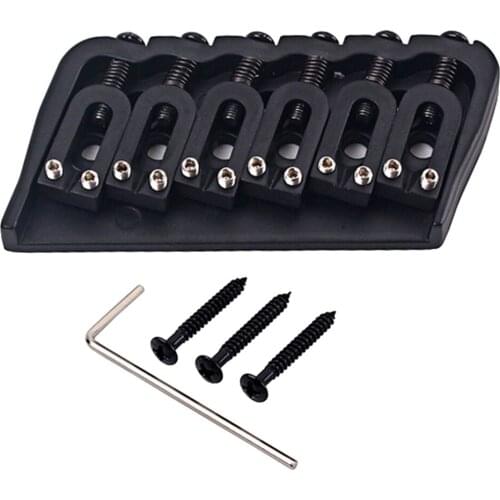 A Set 6 String Saddle Bridge for Electric Guitar With Mounting Screws And Wrench