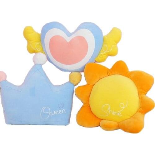 Fly wings Candy Floss Heart Plush Pillow Stuffed Sun Cloud Thunder Meteor Throw Pillow Home Sofa Decor Cushion