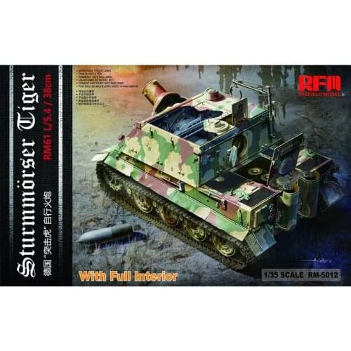 Rye Field Model RFM RM-5012 1/35 Sturmtiger RM61 L/5.4/38cm w/Full Interior - Scale model Kit