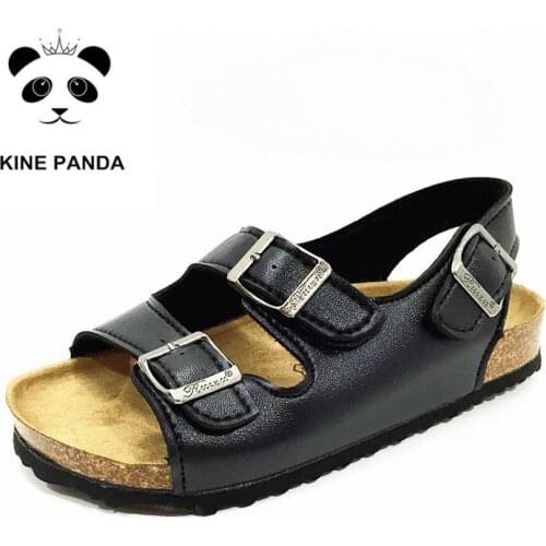 KINE PANDA Summer Beach Kids Gladiator Sandals Teen Big Cork Girl Boy Slippers School Children Girls Shoes Women Men Sandalias