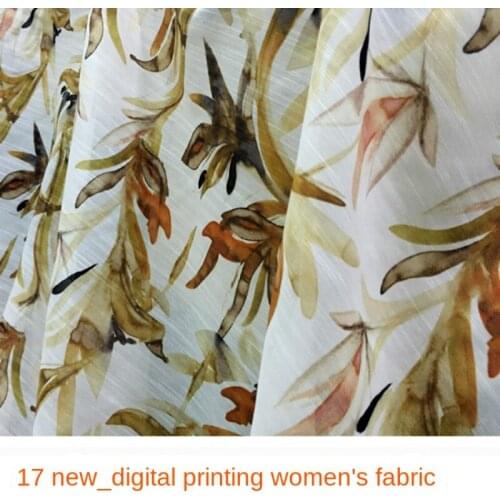 Printed 100% Polyester Thin Fashion Shirt Handmade Diy Clothing Shirt Brand Fabric Cloth for Dress Fabrics Per Meter Sewing