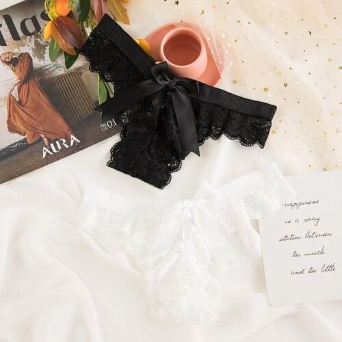 European Style Sexy Thong Womens Cotton Underwear Fashion Bow Briefs Low Waist Seamless Panties Bow G-String Femlae Lingerie