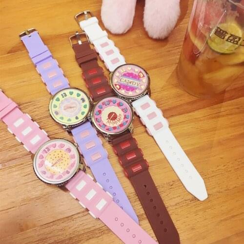 UTHAI CE58 Fashion Trend Men And Women Simple Color Candy Jelly Student Couple Quartz Watch
