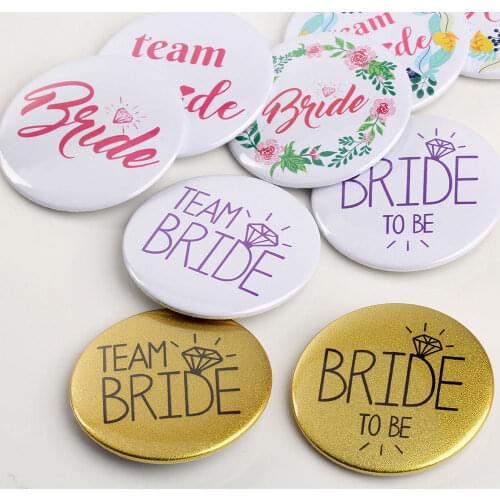 50Pcs/Pack Bride To Be Badge Badge Wedding Party Bridesmaid Decoration Bachelor Party Team Bride Badge Wedding Party Supplies