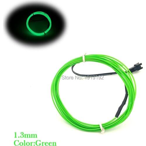 10 Colors Choice 1.3mm Flexible EL Wire LED Neon Light Rope Tube Without EL driver For Toys Craft Party Festival Decoration