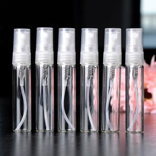 12pcs 5ml Portable Mini Perfume Bottle Glass Empty Sample Atomizer Bottle Thin Bottle Glass Empty Bottle Tube Test Vials Sp F9I1