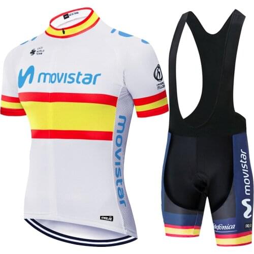 2020 movistar Cycling clothing Bike jersey Quick Dry Bicycle clothing mens summer team movistar Cycling Jerseys cycling suit men