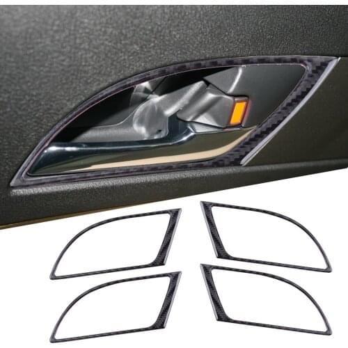 4Pcs/Set Car Black Carbon Fiber Interior Door Handle Frame Cover Trim Styling Fit For Honda CR-V 2007 2008 2009 2010 2011