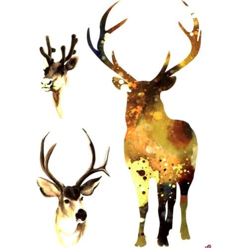 5pcs Deer Waterproof Temporary Tattoo Sticker Harry Styles Temporary Tatoo Tatouage Temporaire Femme Henna Tattoos Festival
