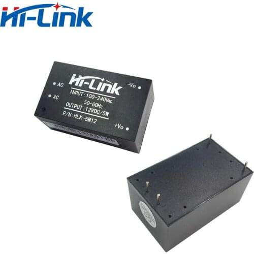 Free ship 5pcs*HLK-5M12 Hi Link 220V input 5W 12V 450mA output AC-DC converter/Step down module