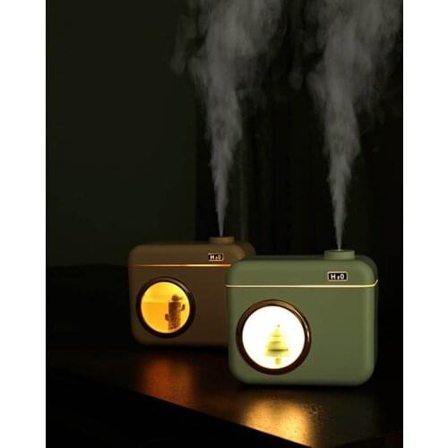Wireless Humidifier Cartoon Window Water Display Ultrasonic Aromatherapy Essential Oil Diffusion Portable Air Humidifier 400ML