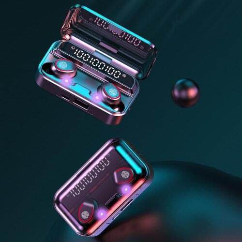 Bluetooth Headphones TWS 5.1 Wireless Earphone Noise Canceling 9D Music Earbuds With motion Mini Flashlight 2000mAhCharging Case