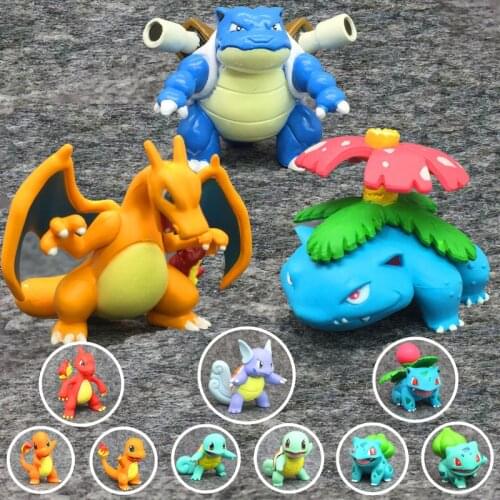 Charizard Blastoise Venusaur MC Action Figure Pokemon WCT Charmander Bulbasaur Squirtle Doll Toys Collectible Children Gifts