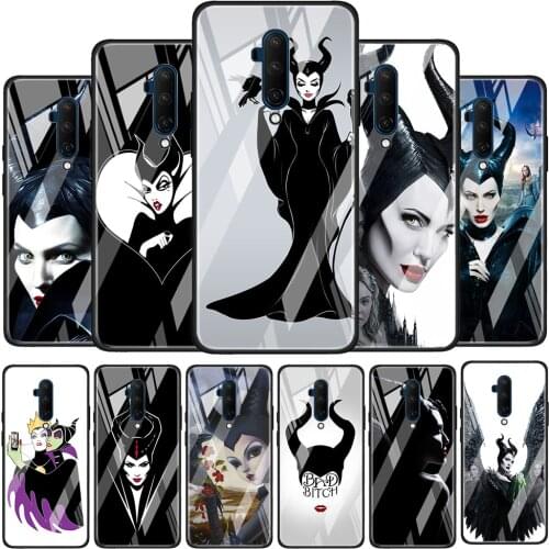 The Witch Maleficent Tempered Glass Cover For OnePlus Z 7 8 9 7T 8T 9R Nord 5G Pro Silicone Phone Case Coque
