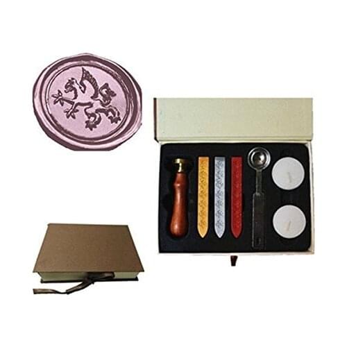 MDLG Vintage Dragon Custom Picture Logo Wedding Invitation Wax Seal Sealing Stamp Sticks Spoon Gift Box Set Kit