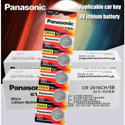 Panasonic Top Quality Lithium Battery 200PCS/LOT 3V cr2016 Button Battery Watch Coin Batteries cr 2016 DL2016 ECR2016