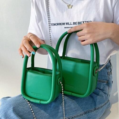 Mini Women Handbag 2021 Fashion High-quality PU Leather Handle Bag Womens Designer Chain Shoulder Bag Square Bag