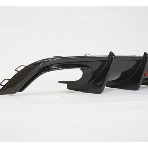 Car Modification Dry Carbon Fiber Auto Parts Body Kit Rear Bumper Lip Diffuser for Audi A6 S6 A6L SLINE 16-18