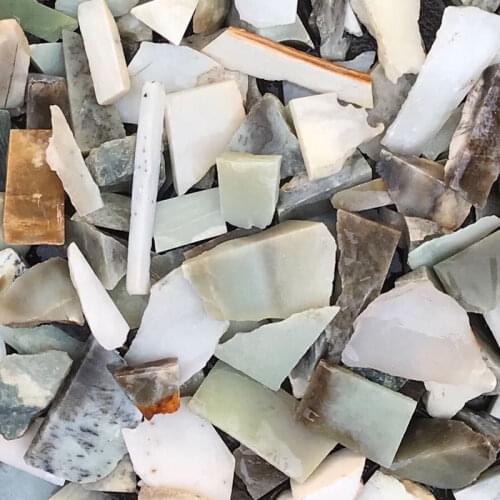 Natural Jade Leftover Bits and Pieces DIY Carving Home Aquarium Decorative Stones