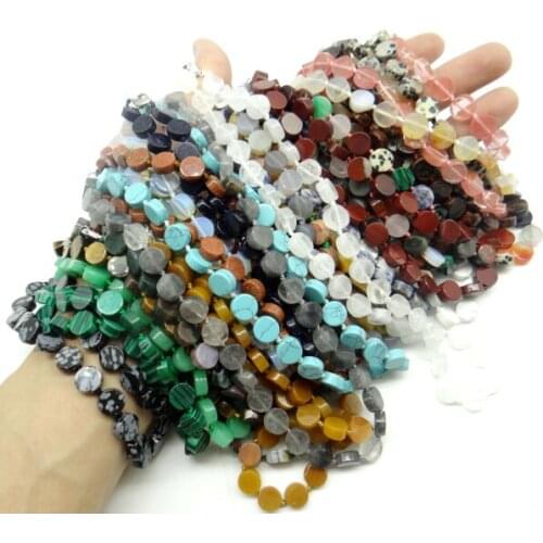 Natural stone Quartz crystal Turquoises aventurine tiger eye Round beads Pendant for diy Jewelry making necklace Accessories