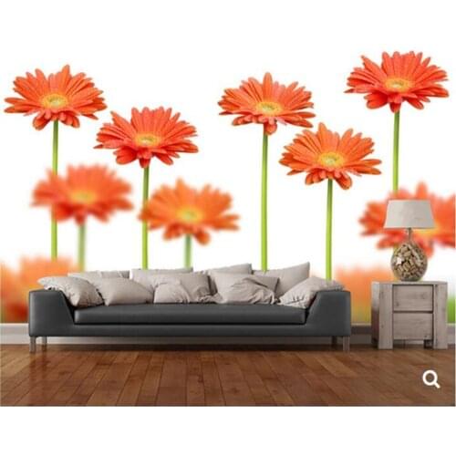 Custom Nature wallpaper.Some orange flowers,3D photo mural for living room bedroom dining backdrop waterproof wallpaper