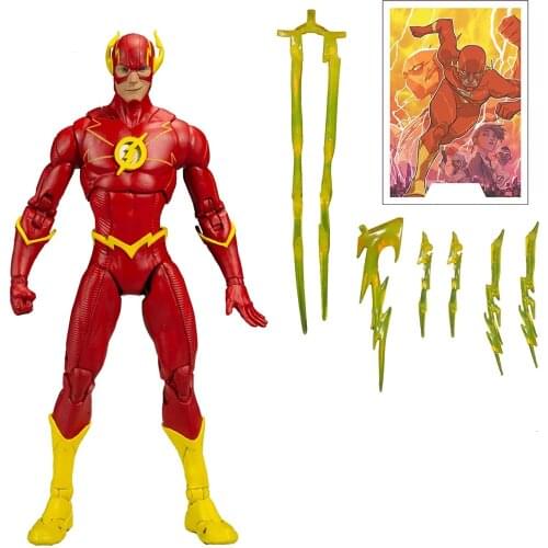 Bandai Genuine McFarlane DC The Flash Barry Allen Joints Movable Action Figure Model Toys