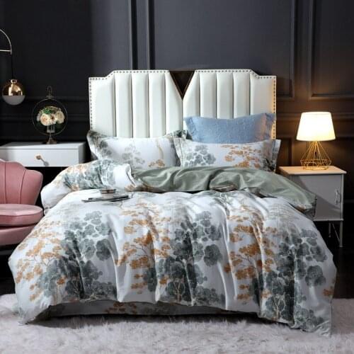 Pastoral Style 800TC Cotton Bedding Sets Queen King Size Duvet Cover Flat/Fitted Sheet Pillowcase
