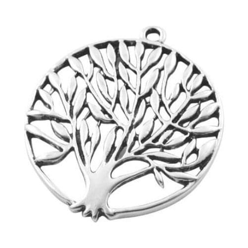 Tree of Life Charms Pendant For Jewelry Findings Making European Bracelets Vintage Silver Crafts Handmade Accessories Gifts