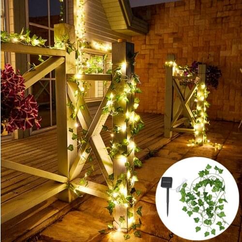 2/5/10m Maple Leaves Solar Led Lights Christmas Wedding Decoration Fairy Lights Garland Lighting New Year Solar String Lights