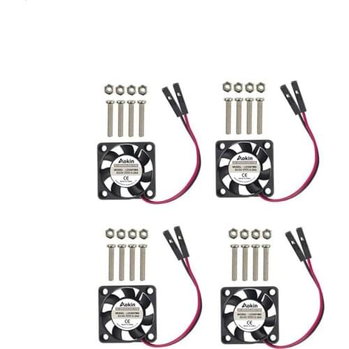 DC 5V 0.2A Cooling Cooler Fan For Raspberry Pi Model A+ B B+ / FOR Raspberry Pi 4 3 B+ With Screws Parts