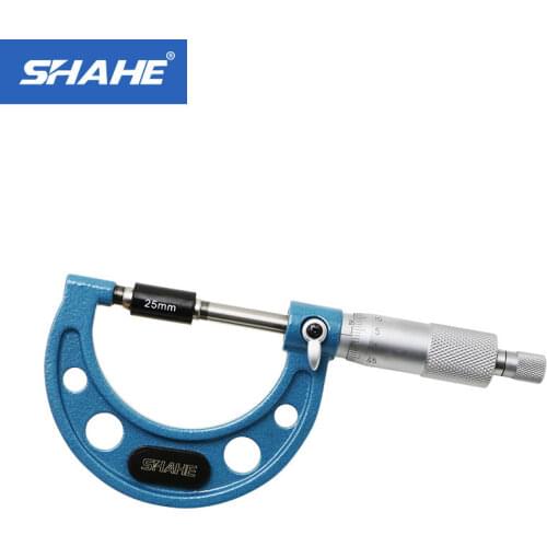 Shahe 25-50mm High Accuracy Hardened alloy Probe Outside Micrometer Gauge Precision Measuring Tool 0.01mm micrometer