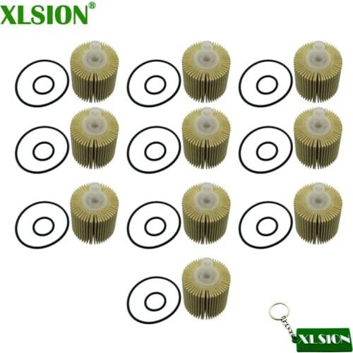 XLSION 10pcs Oil Filter For Lexus IS250 IS350 GS300 GS350 GX460 04152-YZZA3