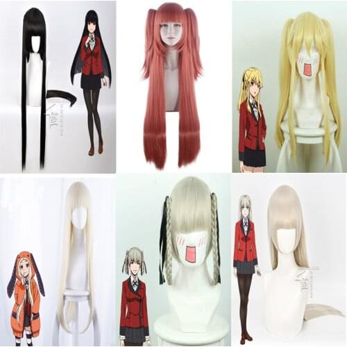 Yomoduki Runa Jabami Yumeko Meari Saotome Women Wig Anime KAKEGURUI Cosplay Hair Synthetic Cosplay Wig