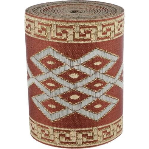 5m Jacquard Trim Ribbon Fabric Wide Trims Sewing Craft Supplies 2 Sizes