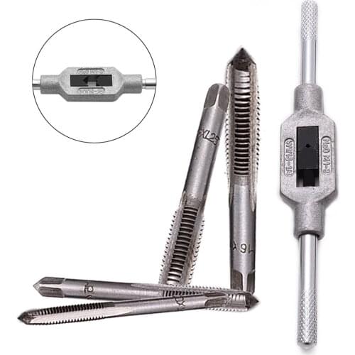6Pcs/Set Mini Screw Tap Set Hand Tap Thread Metric Plug Tapping Threading Taps Wrench Tool M3/M4/M5/M6/M8