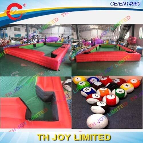 Free shipp to door, cheap inflatable snooker pool,snooker foot dart field/inflatable snooker dart playground for adult children