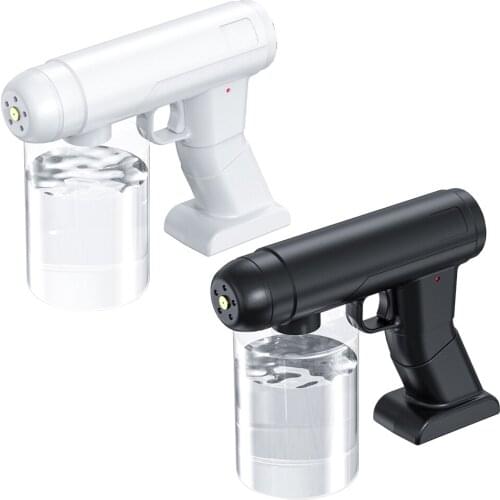 Wireless Blue Light Nano Sprayer Fogger Handheld USB Charging Sterilization Gun for Home Office School Students Sterilization