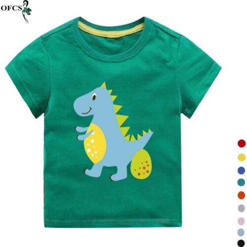Kids Girls Boys T-shirts Summer Round Neck Cute Cartoon Tops Short-sleeved T Shirts 2-12 Years Old Childrens Clothing Soft Tees
