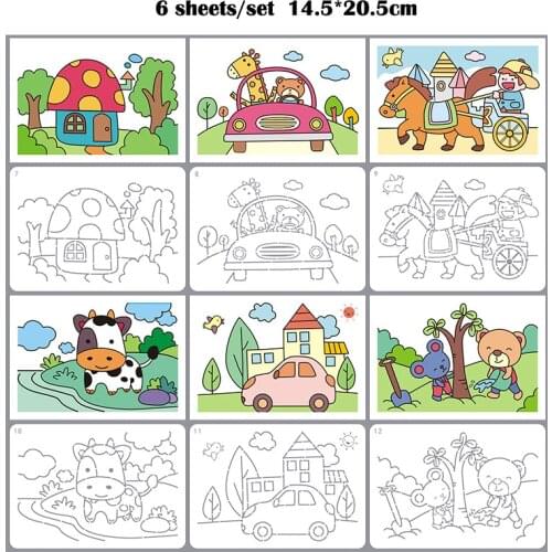 Child Painting Template Drawing Set Tool Kindergarten Pupils Art Graffiti Decorative Stencils Bullet Journal Drawing Template