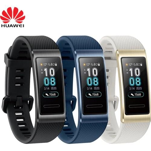 Newest Huawei Band 3/Band 3 Pro All-in-One Fitness Activity Tracker,5ATM Water Resistance for Swim Heart Rate built-in GPS+NFC