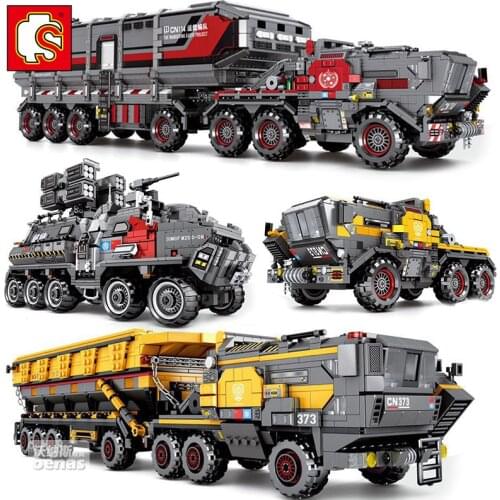 Sembo Car Wandering Earth City Carrier Building Bricks Compatible Blocks Technic Truck Boys Toys for Children Gifts