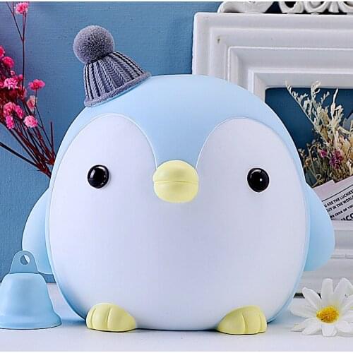 Penguin Coin Bank Change Can Be Saved Drop-Resistant Children Cute Girl Internet Celebrity Large Cartoon Creative Piggy Bank