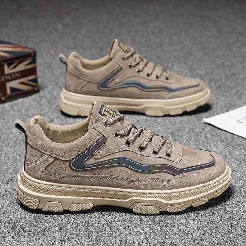 Winter Casual Suede Leather Sneakers for Men Outdoors Warm Male Footwear Slip-On Walking Shoes Loafers Shoes Leather Boots